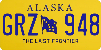 AK license plate GRZ948