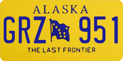 AK license plate GRZ951