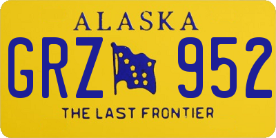 AK license plate GRZ952