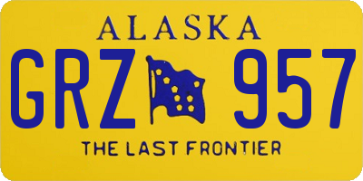 AK license plate GRZ957