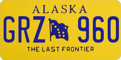 AK license plate GRZ960