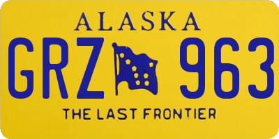 AK license plate GRZ963