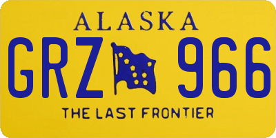 AK license plate GRZ966