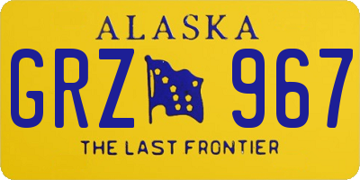 AK license plate GRZ967