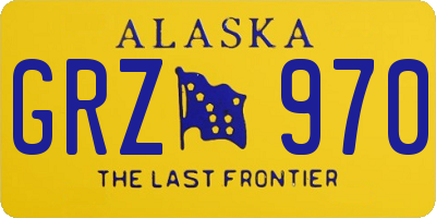 AK license plate GRZ970
