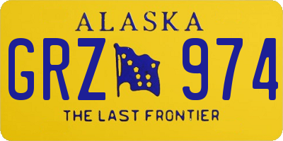 AK license plate GRZ974