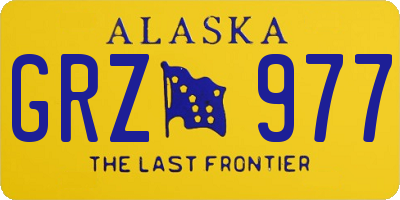 AK license plate GRZ977
