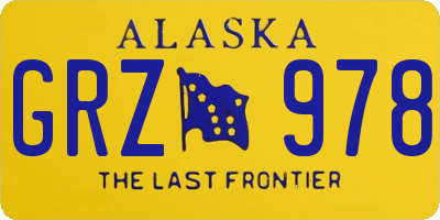 AK license plate GRZ978