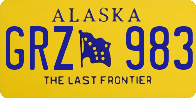 AK license plate GRZ983
