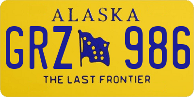 AK license plate GRZ986