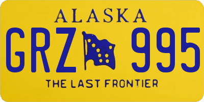 AK license plate GRZ995