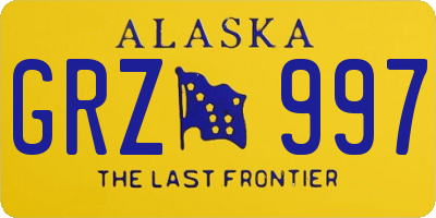AK license plate GRZ997