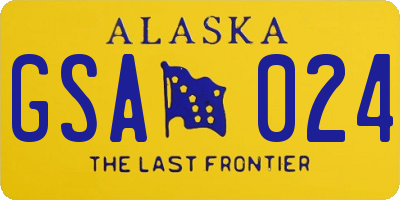 AK license plate GSA024