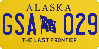 AK license plate GSA029