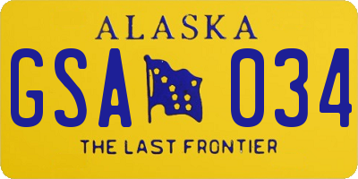 AK license plate GSA034