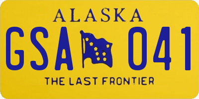 AK license plate GSA041