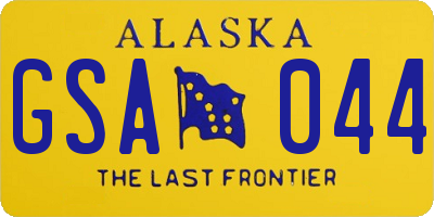 AK license plate GSA044