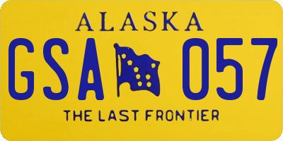 AK license plate GSA057