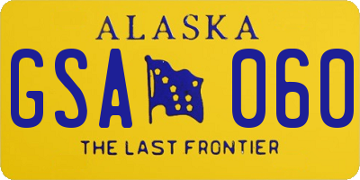 AK license plate GSA060