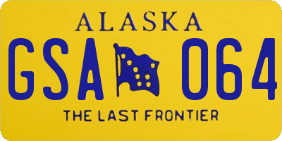 AK license plate GSA064