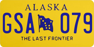 AK license plate GSA079