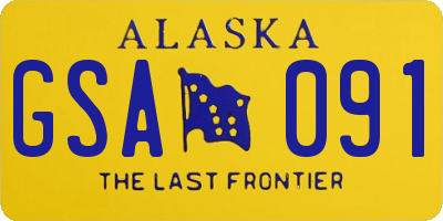 AK license plate GSA091