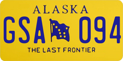 AK license plate GSA094