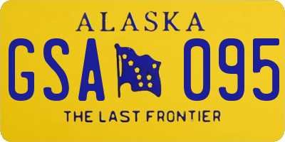 AK license plate GSA095