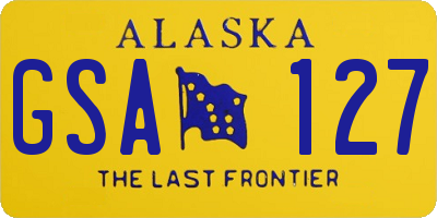 AK license plate GSA127