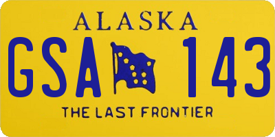 AK license plate GSA143