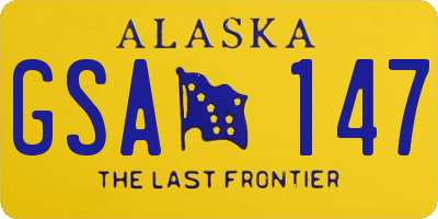 AK license plate GSA147