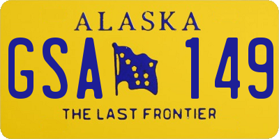AK license plate GSA149