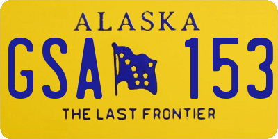 AK license plate GSA153