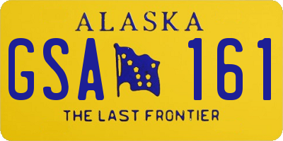AK license plate GSA161