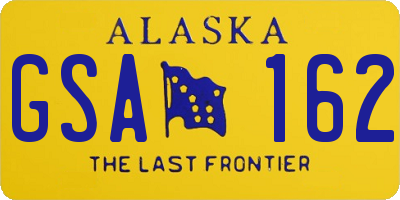 AK license plate GSA162
