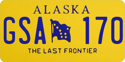 AK license plate GSA170