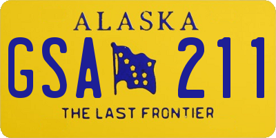 AK license plate GSA211