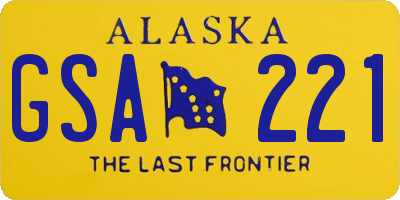 AK license plate GSA221