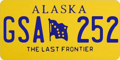 AK license plate GSA252