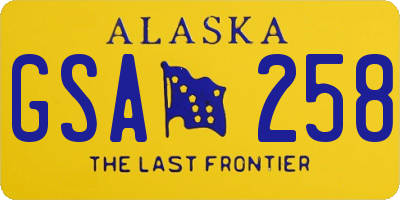 AK license plate GSA258