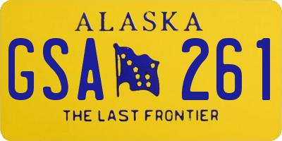 AK license plate GSA261