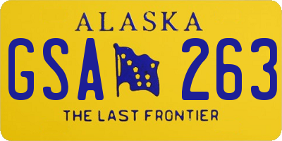 AK license plate GSA263