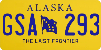 AK license plate GSA293