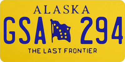 AK license plate GSA294