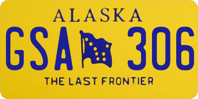 AK license plate GSA306