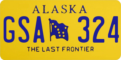 AK license plate GSA324