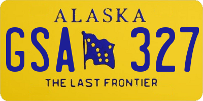 AK license plate GSA327