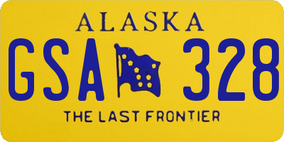 AK license plate GSA328