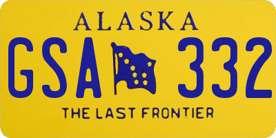AK license plate GSA332