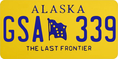 AK license plate GSA339